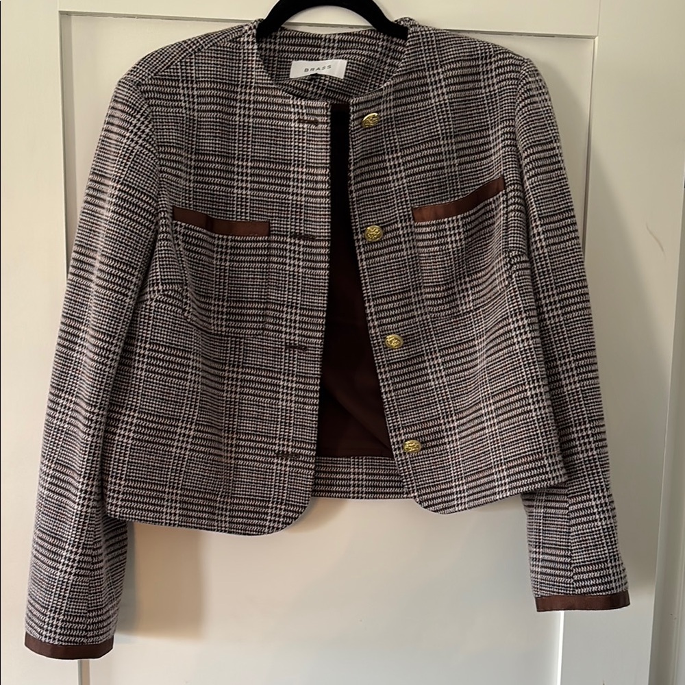 Brass Plaid Lady Jacket